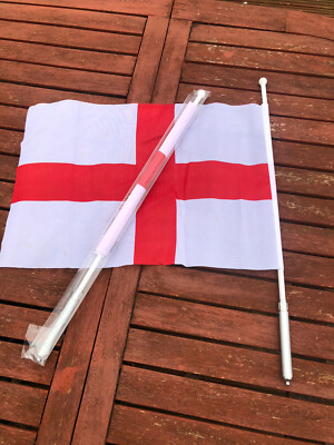 Light Up ST GEORGE ENGLAND Pack of 2 flags ENGLISH