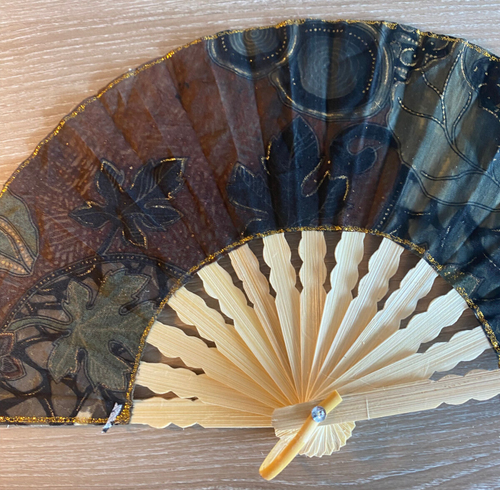 Fan Hand Bamboo Cloth Black Handmade Indonesia New Avenico Summer Fashion #186 - 第 3/18 張圖片