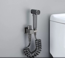 Two Ways ABS Bidet Shattaf Muslim Brass Only Cold Valve Holder Toilet Spray Set