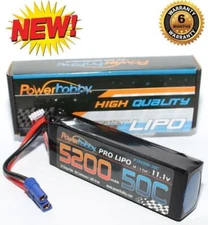 PowerHobby 3S 11.1V 5200mAh 50C Lipo Battery Pack w EC5 Plug : Proboat