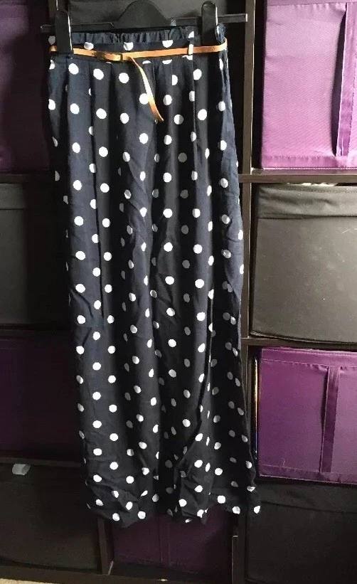 BNWT navy Spotty Maxi Skirt 8