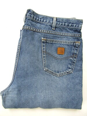 Carhartt tapered leg men's jeans W42 L36 mid blue denim LEVC267