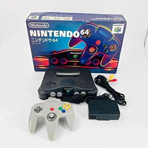 Nintendo 64 N64 Game Console Full Box Tested Region Japanese Fedex F/S - 第 1/6 張圖片