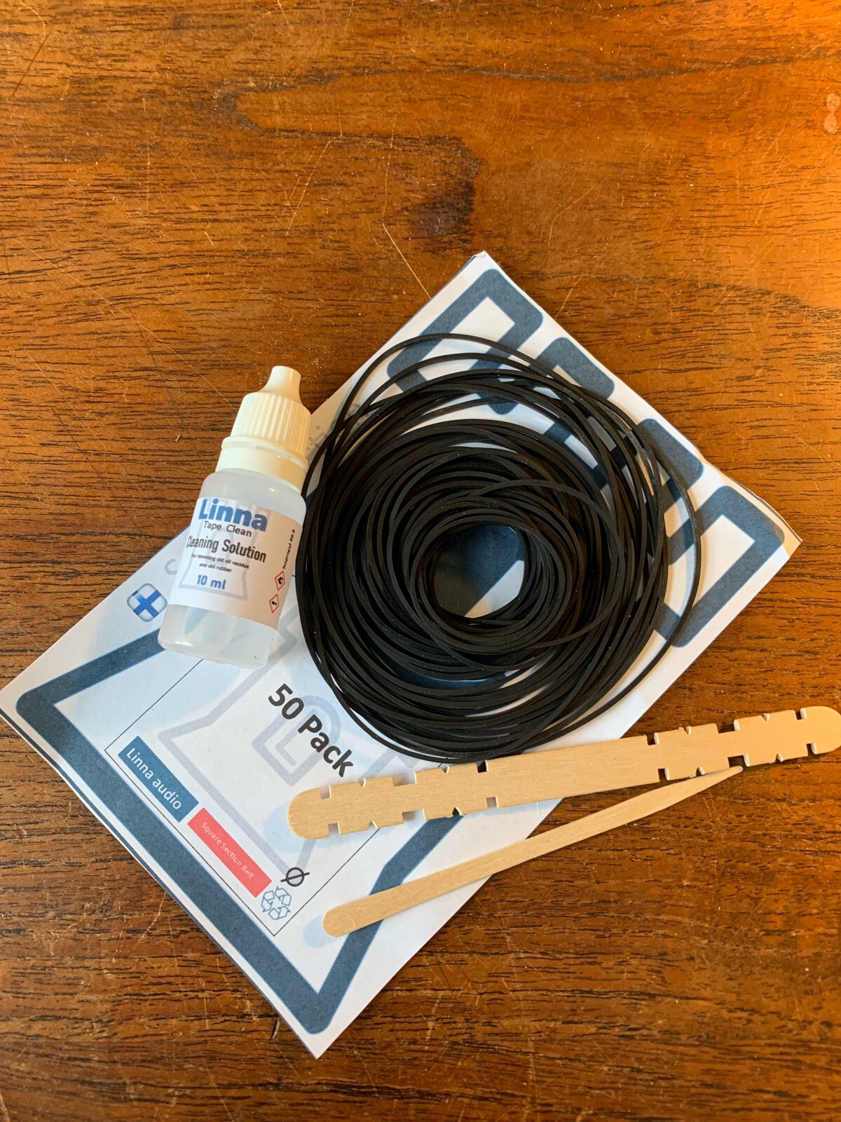 Linna pack of 50 Square Rubber Drive Belts / Bands for Cassette Decks With Clean eBay