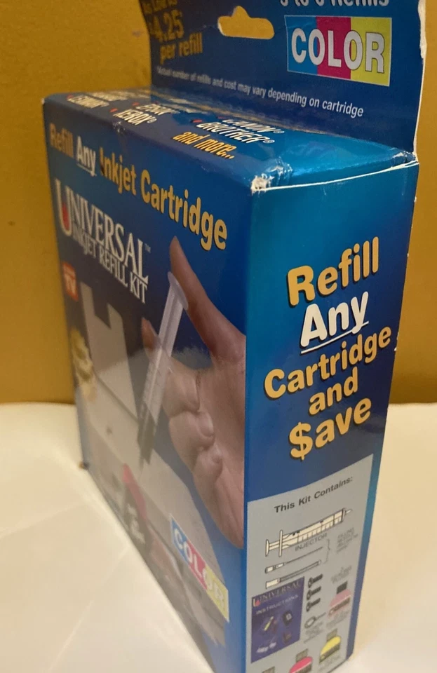 Universal Inkjet Printer Cartridge by ONTEL Color Refill Kit NEW in BOX - Image 3 of 4