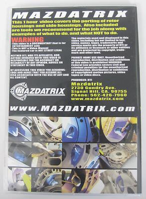 Porting Rotary Engine DVD By Mazdatrix, 13B, 20B, 12A, FD, FC