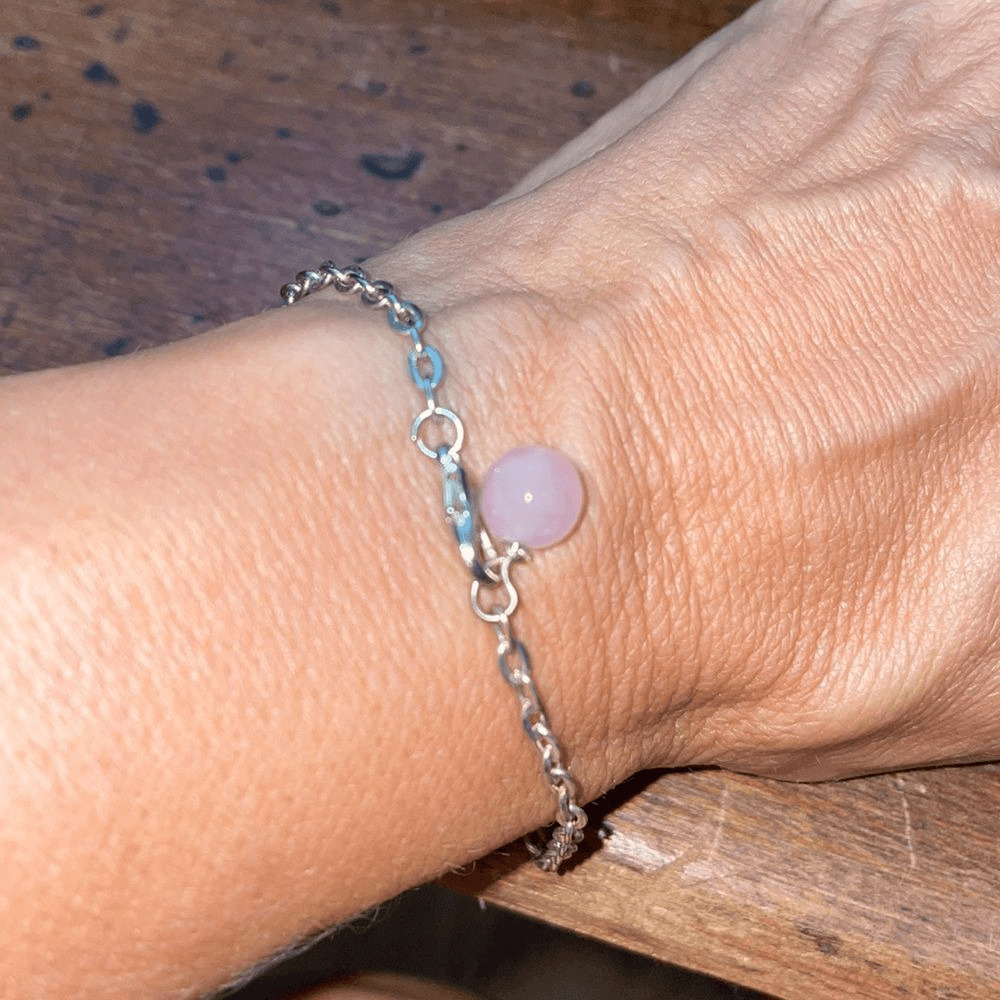 Pretty & feminine silver chain bracelet with roun… - image 3