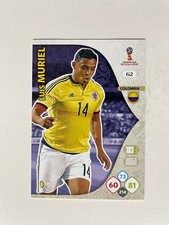 PANINI CARD ADRENALYN WORLD CUP RUSSIA 2018 COLOMBIA MURIEL n 62 NEW