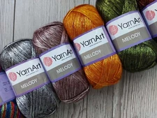 Yarn Melody YarnArt yarn brocade yarn metallic yarn lurex yarn glitter yarn
