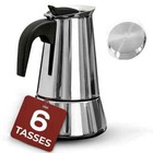 Cafetière italienne 6 Tasses 300ml en Acier Inoxydable Espresso Maker tous feu