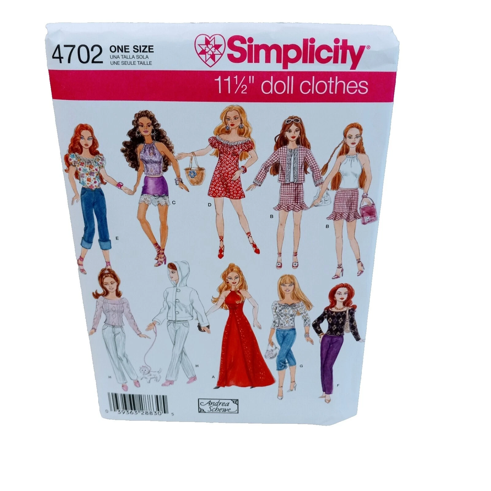 El adulto hembra Simplicity Patrones de Costura para Ropa de muñecas