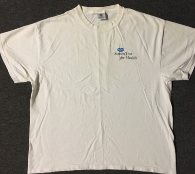 Vtg 90s Pfizer Screen Test Faded Shirt XL Pharmacy Doctor Vaccine Corona Grunge 