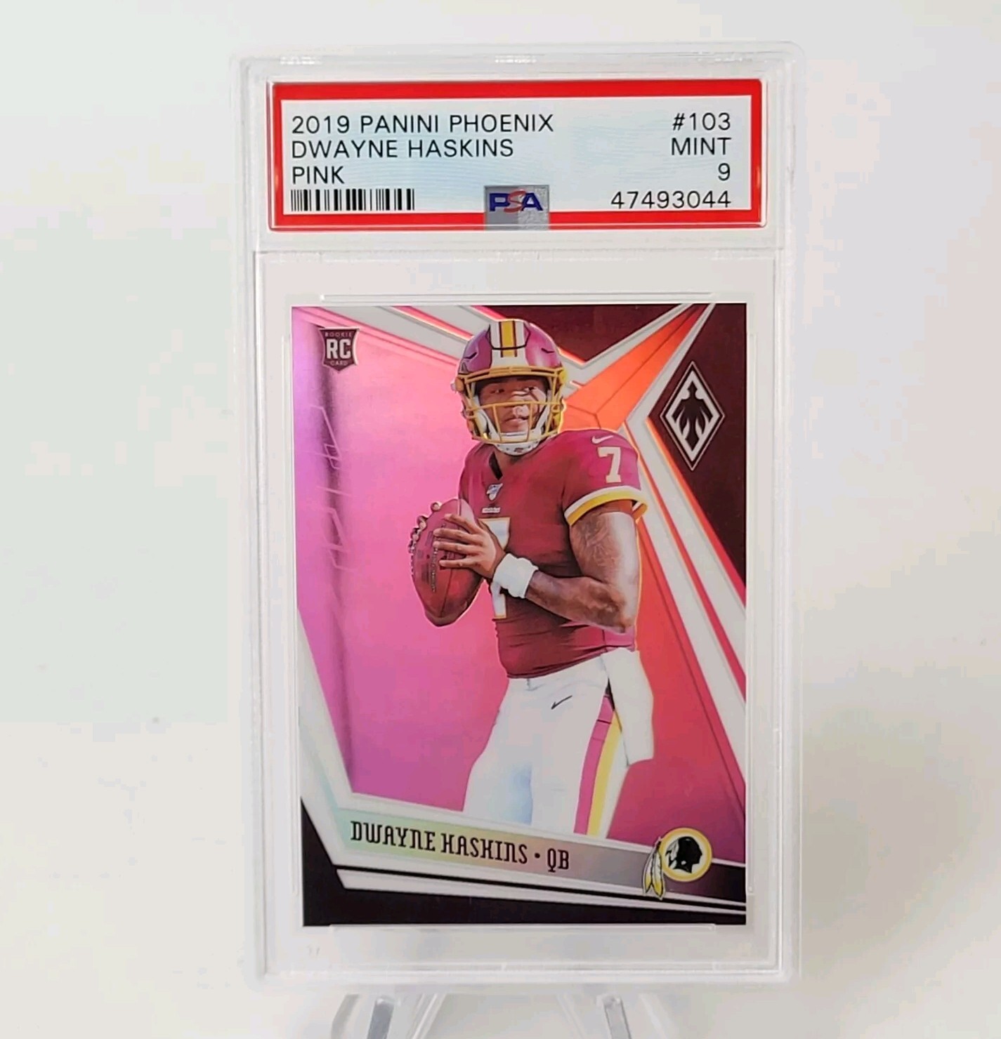DWAYNE HASKINS 2019 Phoenix RC PINK #103 STEELERS 7/199 Jersey Number Psa 9