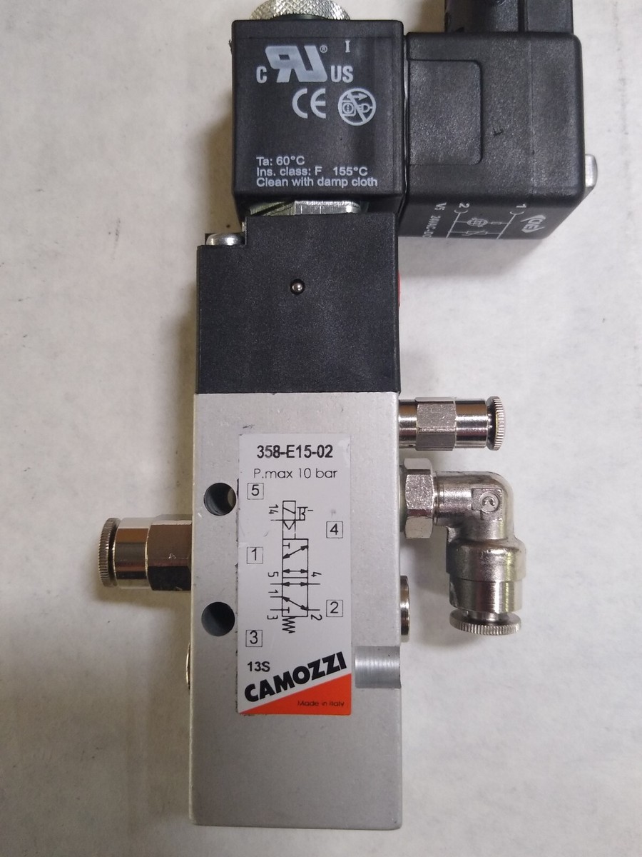 CAMOZZI 358-E15-02 ELECTROPNEUMATIC VALVE, + (1) U77 + MANIFOLD +