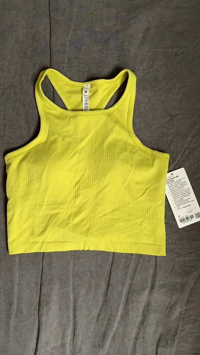 yellow crop top tank top