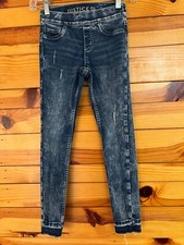 Justice Frayed Cuff Jegging Jeans Girls Size 10 Slim