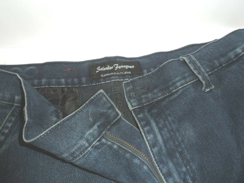 Salvador Ferragoma Men’s Denim Dark Blue Jeans 36x32 - Picture 6 of 8