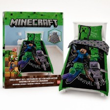 Image of MINECRAFT SINGLE DUVET COVER SET 135 X 200 CM Home Decor Christmas Gift