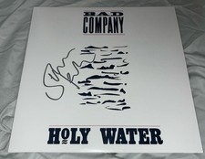 Simon Kirke Signed Vinyl Album Bad Company Drummer Holy Water With Proof