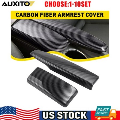 For Mercedes GLK X204 09-15 Carbon Armrest Box Lid Cover Trim Console 1-10X