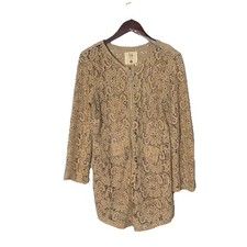 BH by Indian Crochet Micro Dress Women’s S/M Zipper Front Bohemian Indie Sleaze