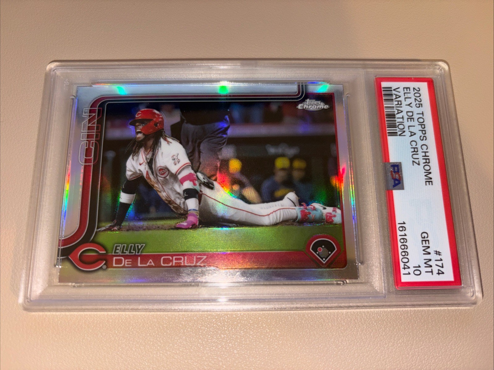 Elly De La Cruz Image Variation PSA 10 2025 Topps Chrome view 1