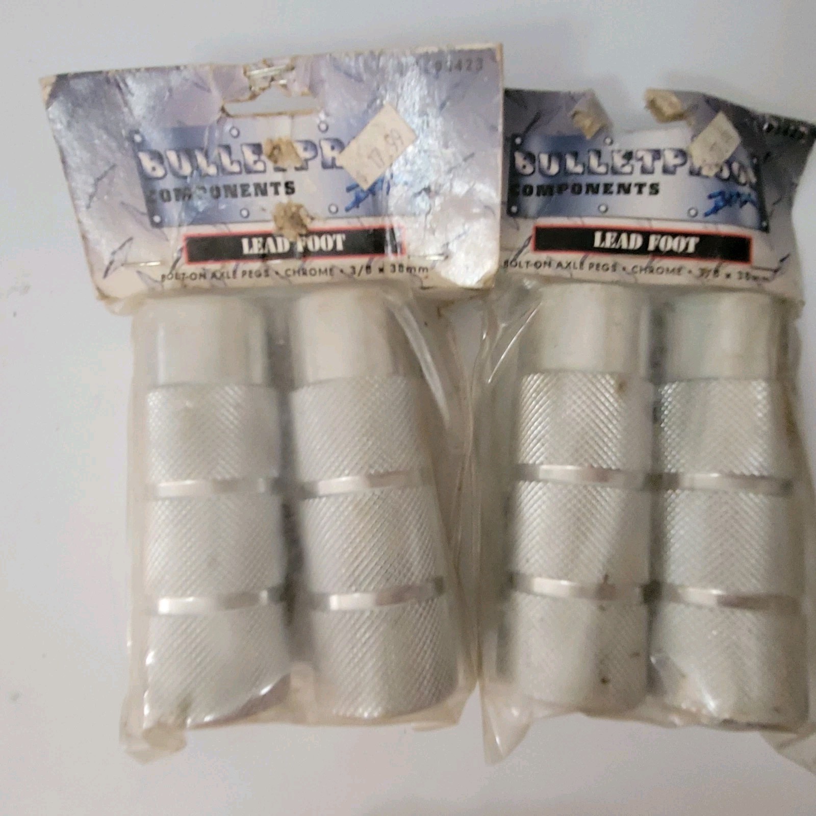 old school NOS Bullet Proof lead foot  Axle pegs 3/8 BMX fre