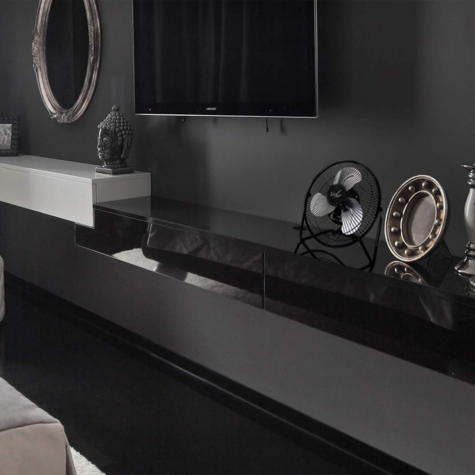 9" High Velocity Tilting 3 Speed Metal Floor Fan, Black - Image 3 of 4