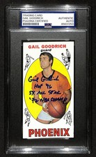 Gail Goodrich HOF Signed/Inscr 1969-70 TOPPS RC Card #2 Suns PSA/DNA 201345