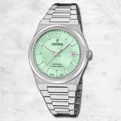 Festina Orologio Acciaio Inox Argento Swiss Made da Polso UF20035 /  4255649451553 | eBay