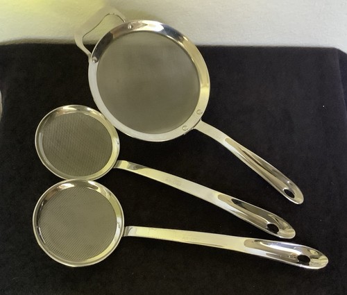 All-Clad Gourmet Accessories Stainless Steel 3 Piece Strainer Set