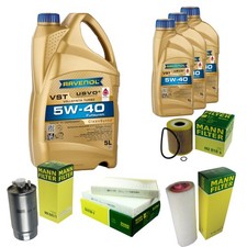 Inspektionspaket 8L RAVENOL Turbo VST 5W-40 für BMW 5er Touring E39 530d 525d