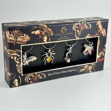 Anthropologie Catherine Martin Midnight Creatures Set of 4 Wine Charms