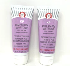 (2 Pack) First Aid Beauty KP Bump Eraser Body Scrub With 10% AHA, 2 oz