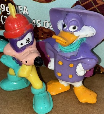 VTG Disney Darkwing Duck Megavolt Figure Toy 1992 2'' PVC 2 Figures