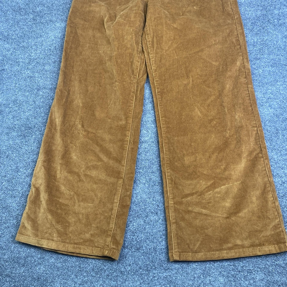 Kensie 牛仔裤女式 14/32 棕色灯芯绒 The Kaya 高腰阔腿裤 — 第 3/4 张图片