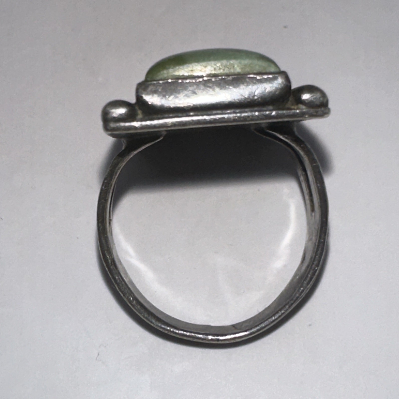 Long Rectangle Jadeite Set Native American Sterli… - image 6