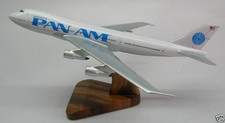 Boeing 747SP PAN AM Wide-Body Airplane Wood Model Replica Small Free Shipping