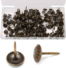 150 Pcs 17 Mm/0.67 Inch round Head Upholstery Tacks, Antique Metal Thumb Tacks