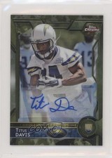 2015 Topps Chrome Mini Rookies STS Camo Refractor 14/75 Titus Davis Auto sm1