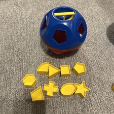 Vintage Tupperware SHAPE-O-BALL Classic Tupper Toys Shape Sorter Missing 1 Shape