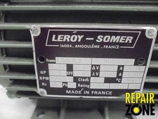MOTOR TRIFÁSICO LEROY SOMER 1/2 HP 1800 RPM 63 FR NUEVO *LIQUIDACIÓN*