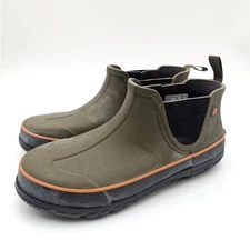 Bogs Digger Slip On Rubber Waterproof Boots Men's Olive Green Size US8 EU41