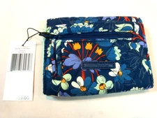 Vera Bradley RFID Mini Tri-Fold Wallet in Floral Bursts