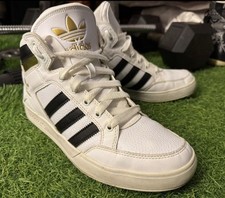 Men’s Adidas Hard Court High White Black Gold Sneakers