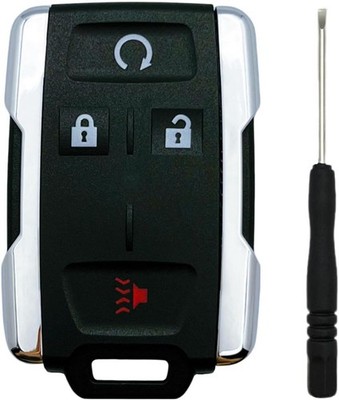 Replacement Key Fob Shell Case Fits for Keyless 4 Buttons E Model: Silver-1 Pc