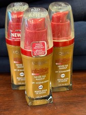 Brand New Lot of 3 Loreal Infallible Never Fail Makeup 620 Soft Sable