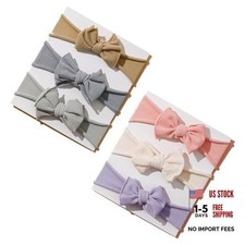 6pcs Baby Girl Hairbands, Soft Nylon Headbands with Knot Baby Multi-colored-1