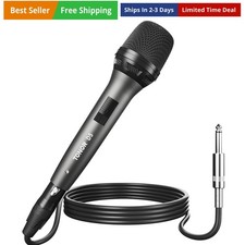 Professional Vocal Microphone for Singing, Dynamic Handheld Wired Karaoke Mic...
