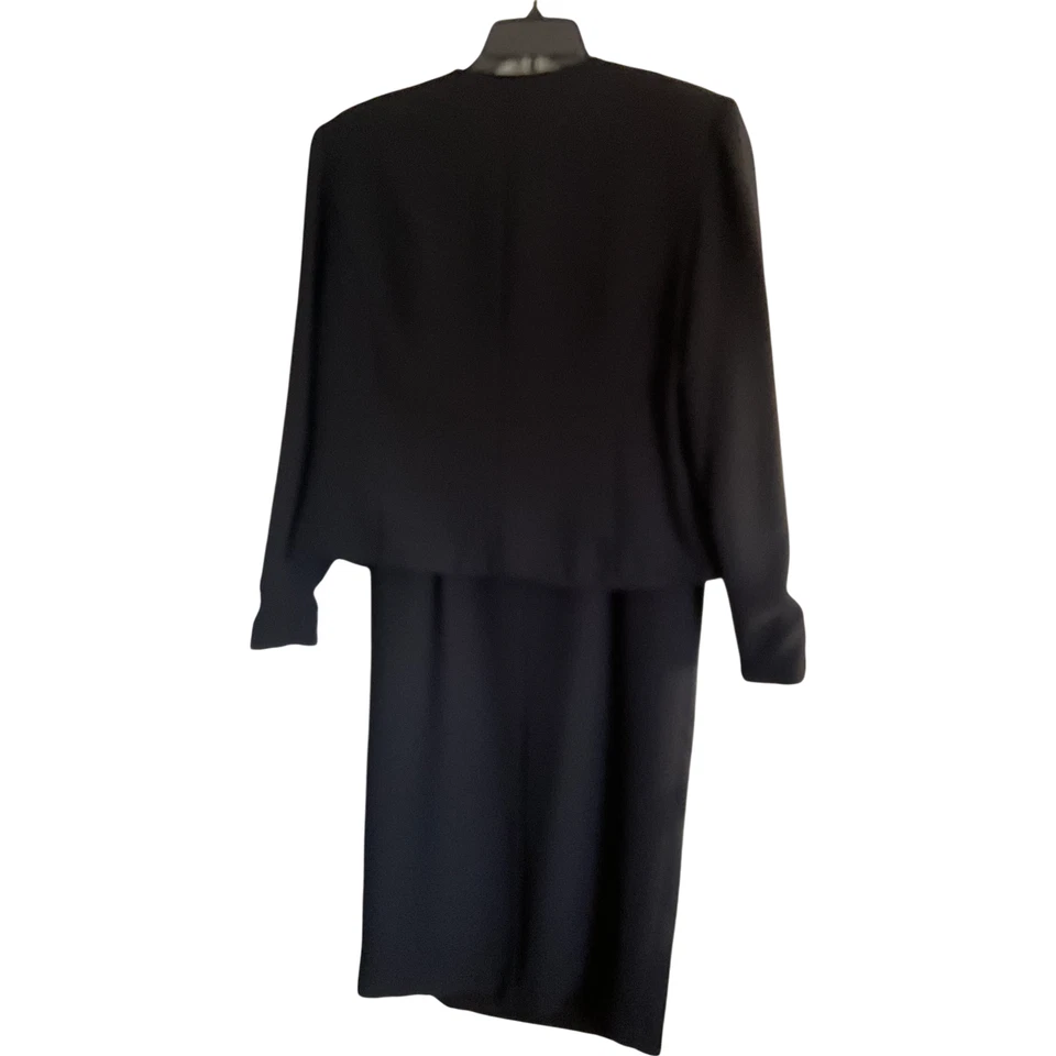 Vestido para mujer Karen Miller 2 piezas negro talla 16 sin mangas con chaqueta Foto 2 de 4